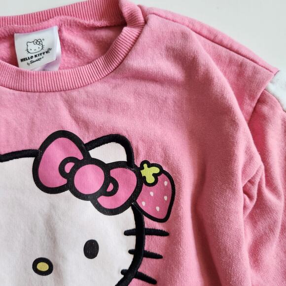 Hello Kitty by Sanrio Girls Pink Strawberry Sweatshirt Size 5 - Picture 4 of 8